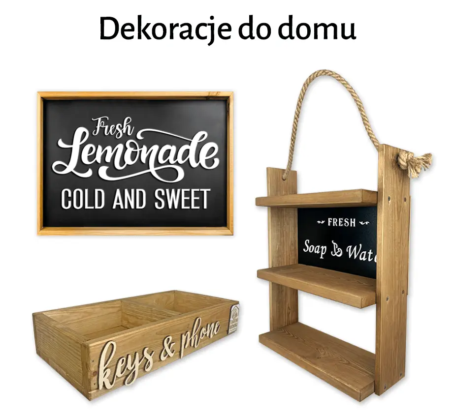 DREWNIANE DEKORACJE DO DOMU